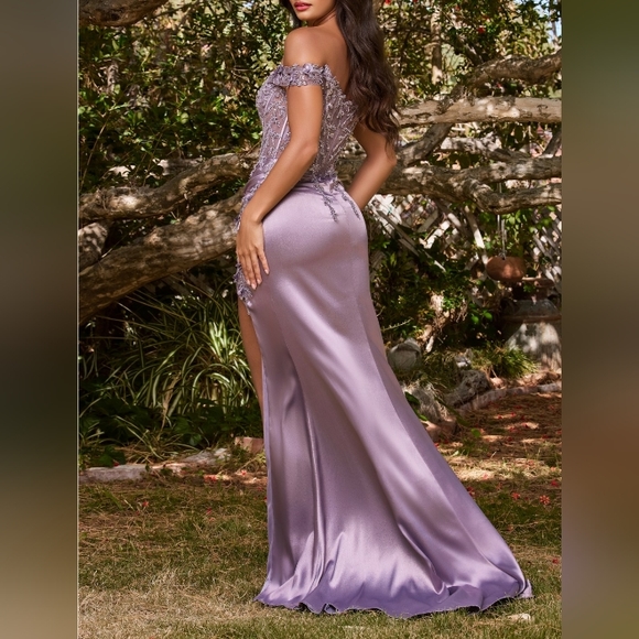COPY - Prom dress, formal off the shoulder corset floor length fitted,hunter,bl… - Picture 9 of 11